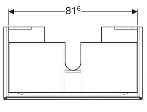 Размеры Тумба для ванной без раковины с текстурой 90 см шириной Geberit Xeno² под умывальник Xeno² 500.508.43.1