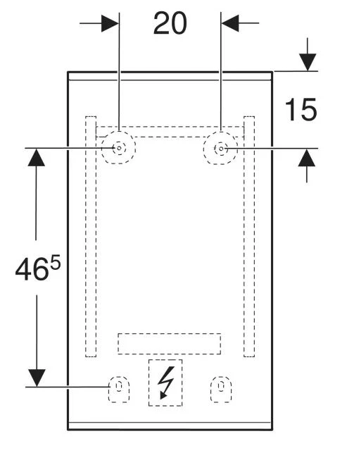 Размеры Зеркало в ванную 40 см шириной Geberit Option 502.780.14.1