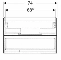 Розміри Тумба у ванну без умивальника з текстурою 75 см шириною Geberit ONE 505.262.00.5