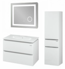 Комплект мебели для ванной 80 см с сенсором движения САНВЕРК АМАТА AIR 25558-25576-25577