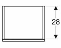 Размеры Подвесной пенал для ванной комнаты 36 см шириной Geberit Smyle Square 500.361.JL