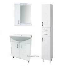 Комплект мебели в ванную с правым пеналом 60 см шириной Аквазис Корфу 45599-18729-23224