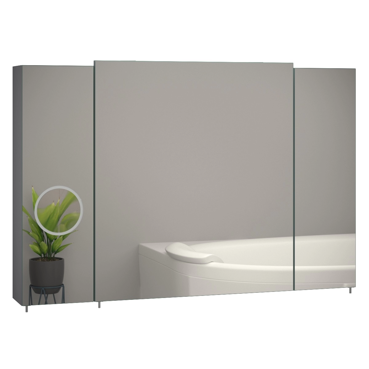 Основное Зеркало-шкаф в ванную 100 см с дверцами САНВЕРК EVEREST MV0000784