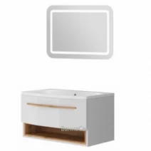 Меблевий комплект для ванної біло-коричневий 80 см завширшки Ювента Stellantis 39051-28312