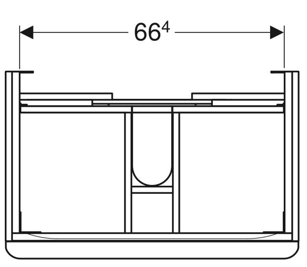 Розміри Тумба у ванну без умивальника з ящиками 75 см шириною Geberit Smyle Square під умивальник Smyle Square 500.353.JL.1
