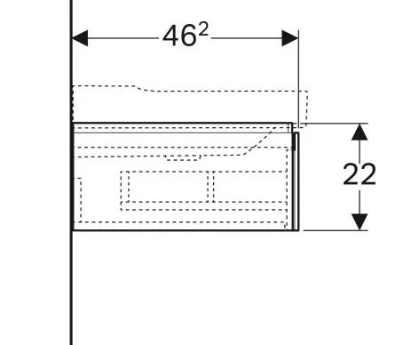 Размеры Тумба для ванной без раковины с текстурой 90 см шириной Geberit Xeno² под умывальник Xeno² 500.508.43.1