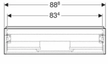 Розміри Тумба під умивальник без раковини 90 см шириною Geberit iCon під умивальник iCon 502.312.01.2