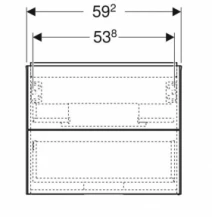 Розміри Тумба у ванну без раковини 60 см шириною Geberit ONE 505.261.00.8
