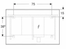 Размеры Зеркало в ванную комнату 105 см шириной Geberit Option 502.784.14.1