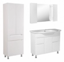Широкий комплект мебели в ванную 100 см Aqua Rodos Родорс 29614-29739-29798