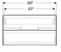 Розміри Тумба у ванну без раковини з ящиками 90 см шириною Geberit ONE 505.263.00.1