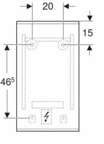 Размеры Зеркало для ванной 40 см шириной Geberit Option 502.780.00.1