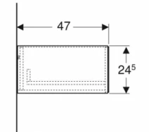 Размеры Комод для ванной 45 см шириной Geberit ONE 505.078.00.7