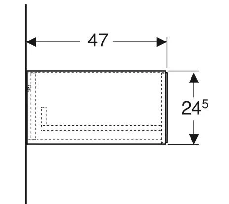 Размеры Комод для ванной 45 см шириной Geberit ONE 505.078.00.7