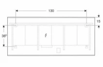 Размеры Зеркало в ванную комнату 160 см шириной Geberit Option 502.787.14.1