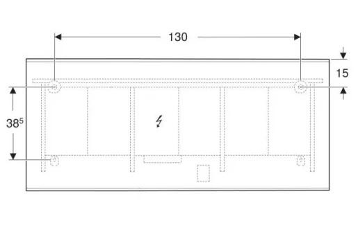 Размеры Зеркало в ванную комнату 160 см шириной Geberit Option 502.787.14.1