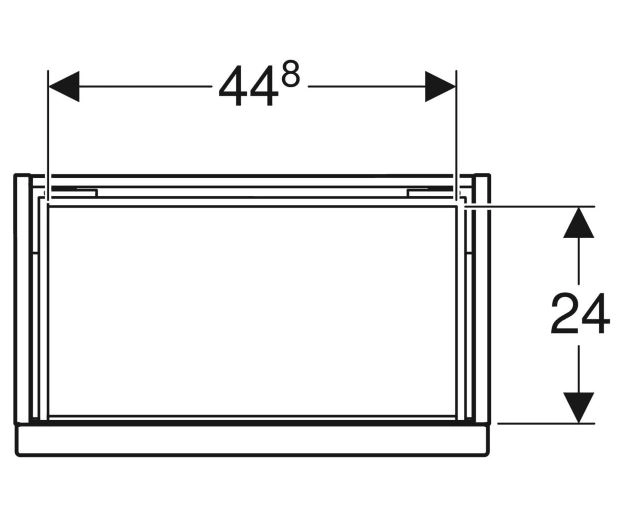 Розміри Тумба під умивальник без раковини 55 см шириною Geberit iCon під умивальник iCon 502.302.01.2