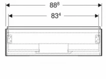 Размеры Тумба в ванную без раковины с ящиками 90 см шириной Geberit ONE 505.073.00.2