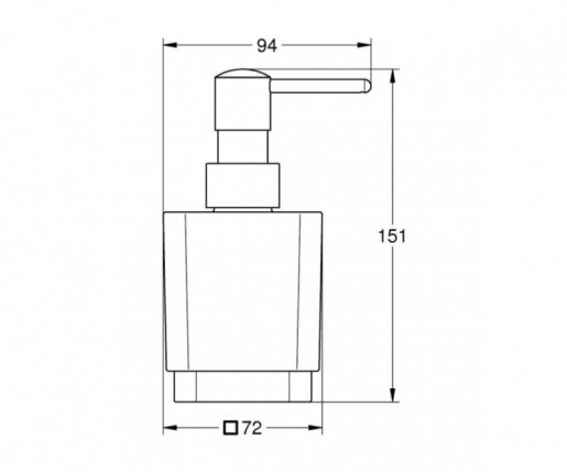 Размеры Дозатор для мыла в ванную GROHE SELECTION CUBE дозатор для мыла, белый с хромом 40805000