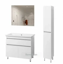 Современный комплект мебели для ванной комнаты 70 см шириной Юввис Монако 38488-42369-41056