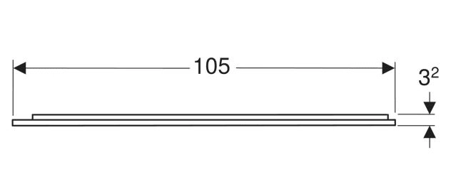 Размеры Зеркало в ванную комнату 105 см шириной Geberit Option 502.784.14.1