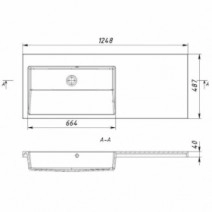 Умывальник Умывальник с тумбой без декора 125 см Fancy Marble Маrbl-4 с раковиной Cyprus 268610851