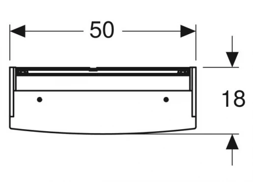Размеры Матовыц шкаф с зеркалом в ванную 50 см шириной Geberit Option 500.257.00.1