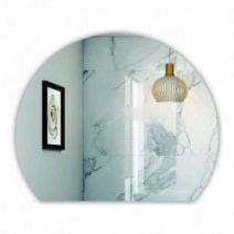Зеркало в ванную 75 см шириной с подсветкой Fancy Marble MC-Saona Saona 750*675
