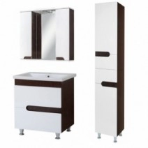 Комплект мебели гарнитур для ванной под дерево 80 см ПИК СИМПЛ В-80-30-80-04-П1135ВR