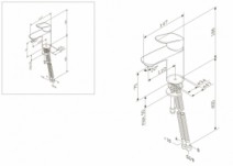 Размеры Смеситель с прямым изливом для раковины хром AM.PM Like F8093000