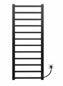 Вид з інших сторін Сушка для рушників електрична стаціонарна 500 x 1200 мм Kosser Лофт Д40х25 чорна права ДЛФ04ER