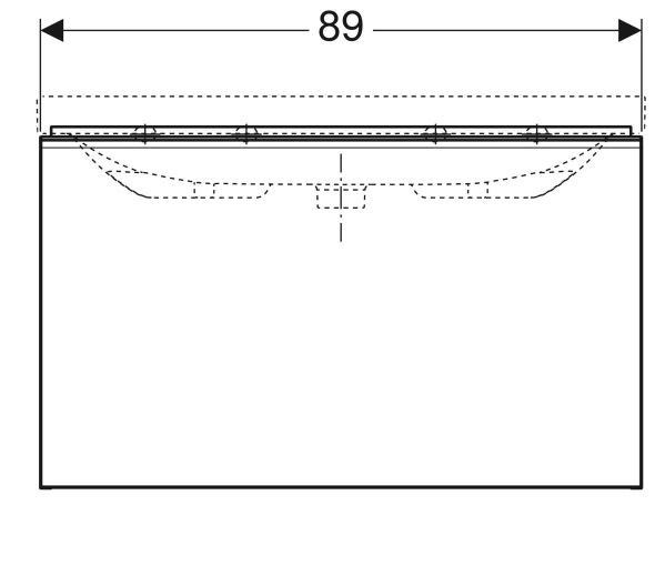 Размеры Тумба в ванную без умывальника 90 см шириной Geberit Acanto под раковину Acanto 500.612.JL.2