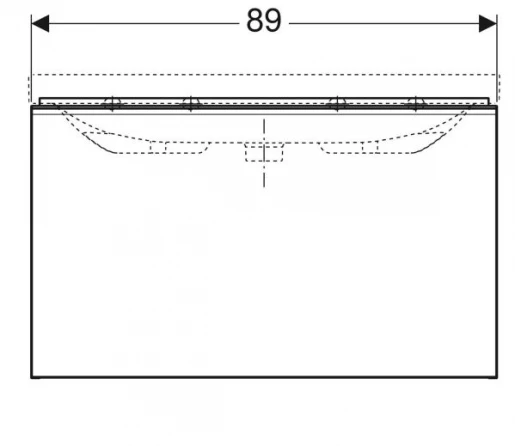 Размеры Тумба в ванную без умывальника 90 см шириной Geberit Acanto под раковину Acanto 500.612.JL.2