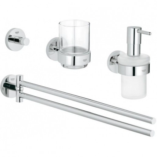 Основное Полированный набор аксессуаров для ванны Grohe Essentials хром 40846001