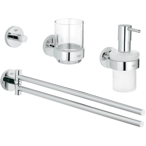 Основне Полірований набір аксесуарів для ванни Grohe Essentials хром 40846001