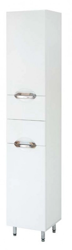 Основное шкаф-пенал для ванной 40 см с белым корпусом пик альвеус п0340врl левый №4