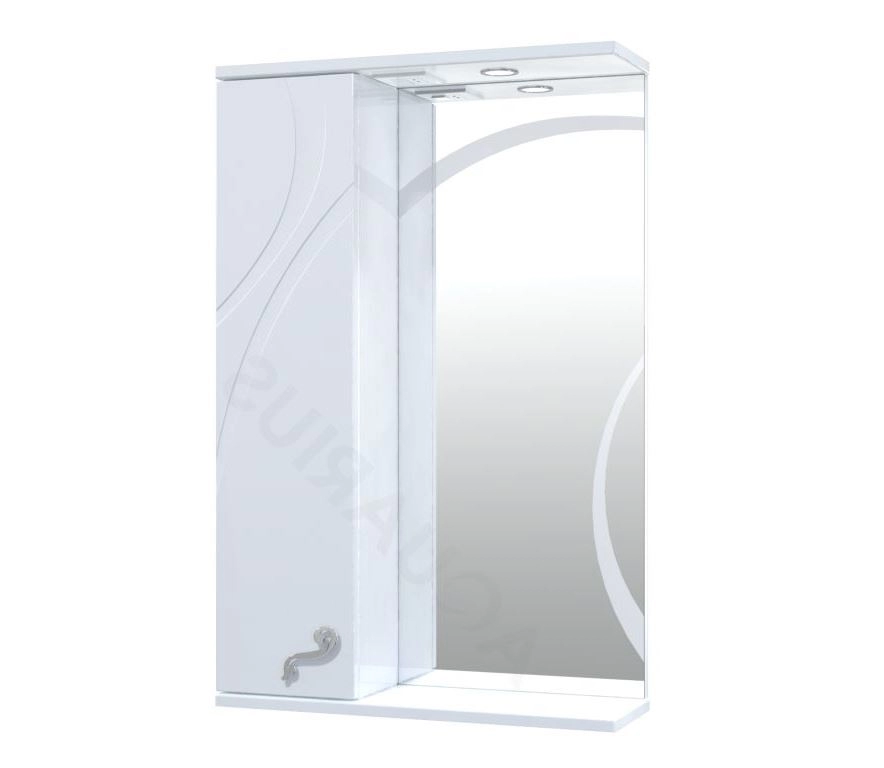 Основное Зеркало в ванную комнату 55 см шириной Аквариус Ронда 10099L