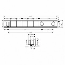 Розміри Білий змішувач для ванної кімнати HANSGROHE RAINSELECT 15382700