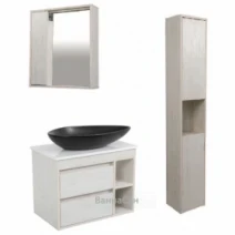 Мебель для ванной с открытыми полками 75 см шириной Aqua Rodos Шельф 45122-45103-45128